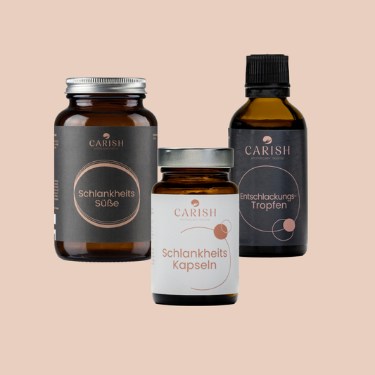 Das Antiheißhunger Paket mit Schlankheitssüße, Schlankheitskapseln und dem Detox Drink.