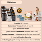 Die 3 Produkte des Anti Heißhunger Pakets von Carish für die Variante 12 Wochen mit den Vorteilen dazu. 