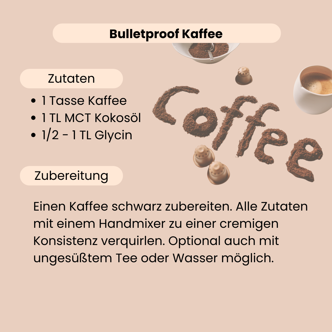 Mit Kaffee ist das Wort "coffee" geschrieben. 