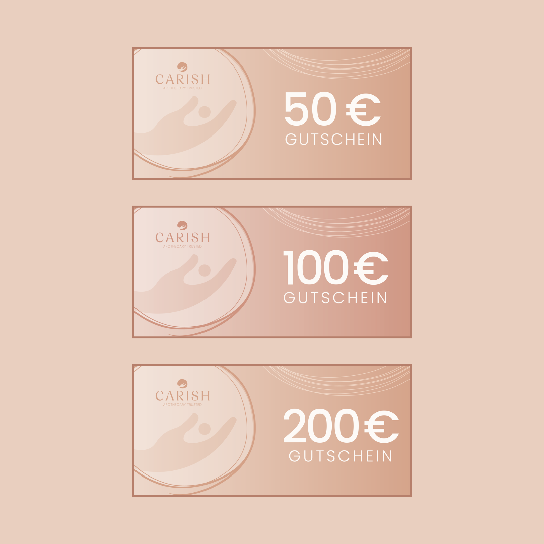 Die 3 Möglichkeiten vom Gutschein für den Shop. €50, €100 und €200.