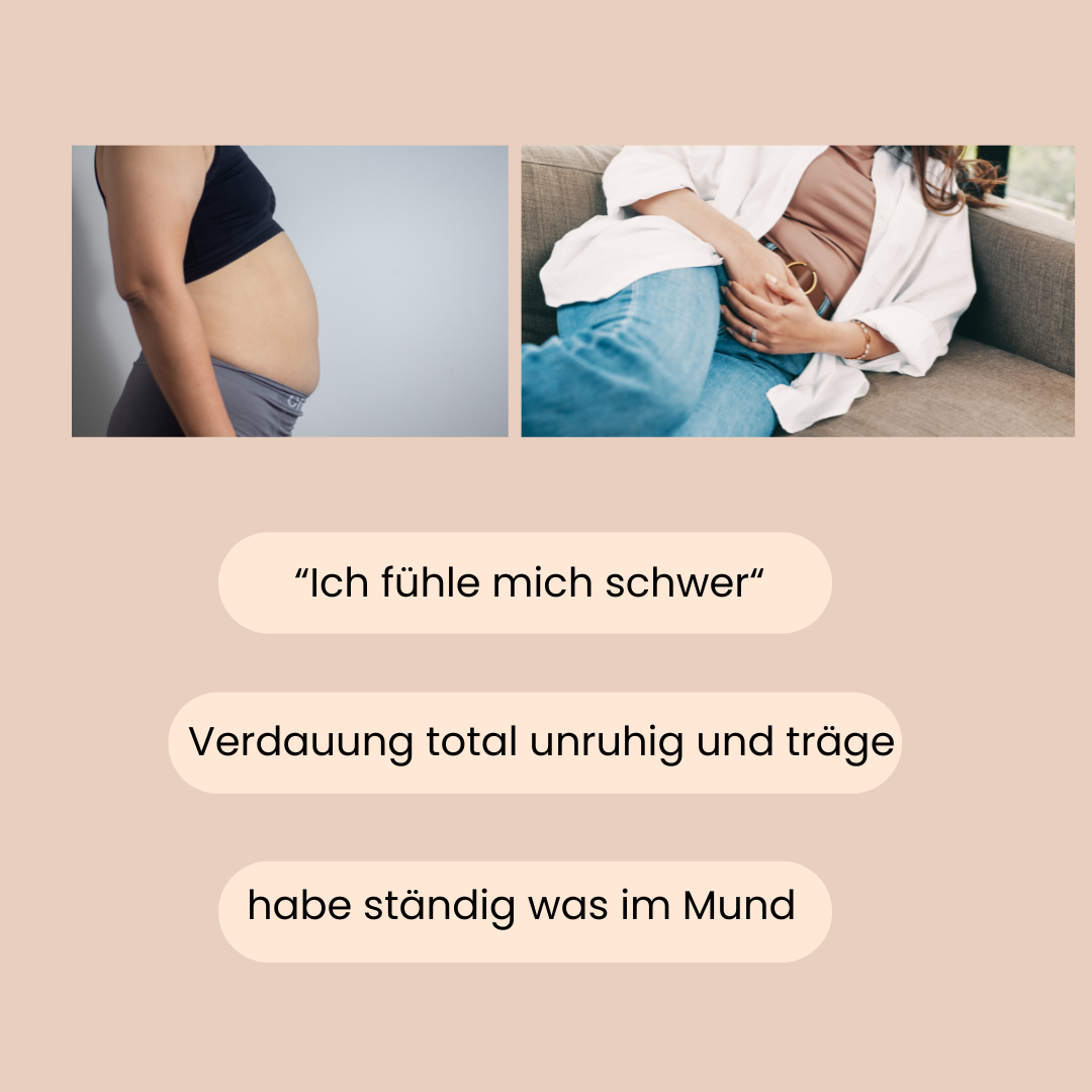 Frauen, die sich schwer fühlen und die Verdauung nur unruhig oder träge funktioniert. 