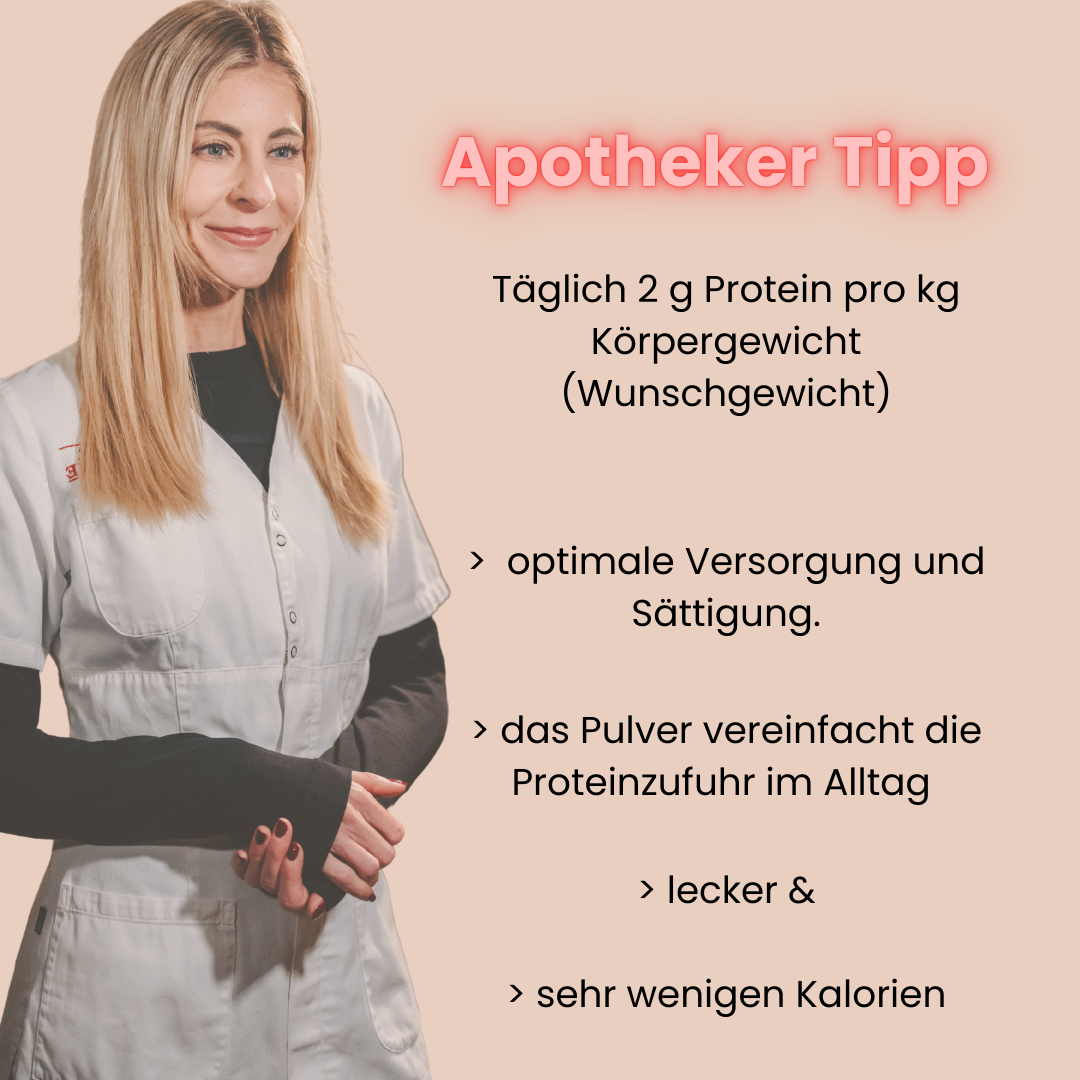 Die Apothekerin Nina Milenkovics mit einem Tipp zum Proteinpulver. 