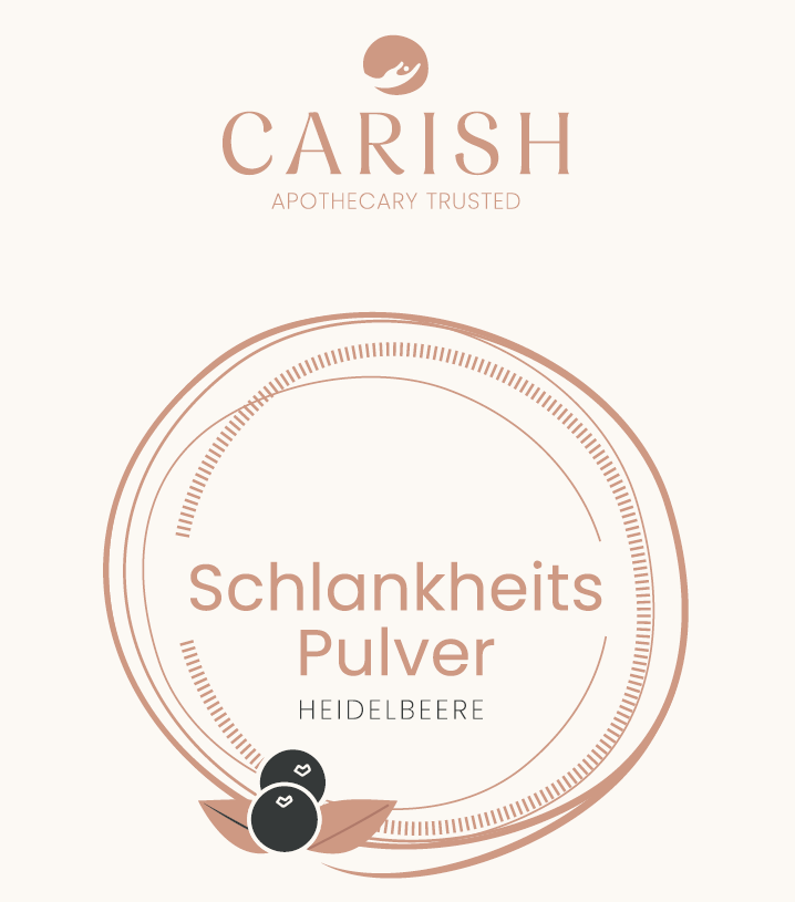 Das Etikett des Proteinpulvers mit Heidelbeergeschmack. 