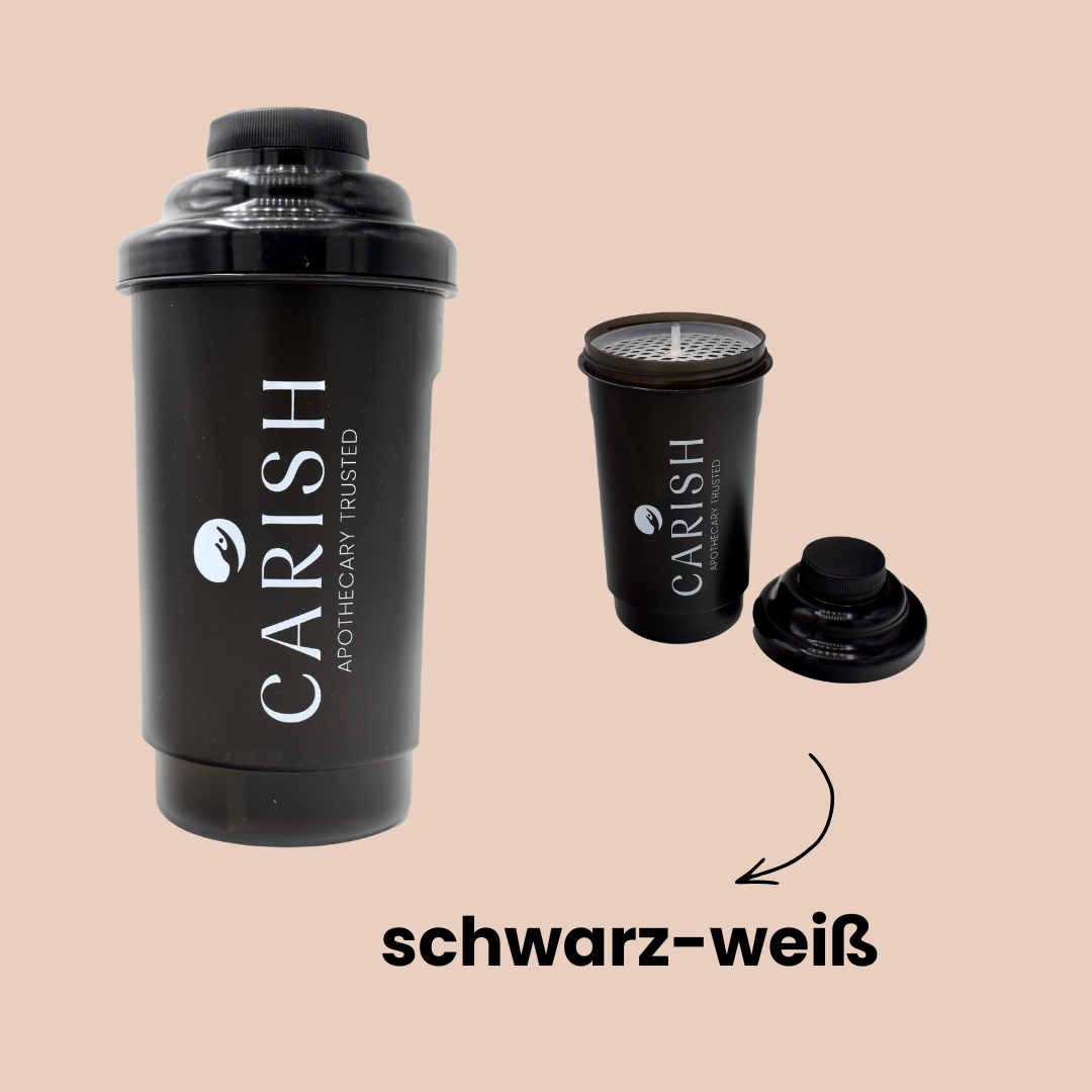 Der Carish Shaker in schwarz-weiß. 