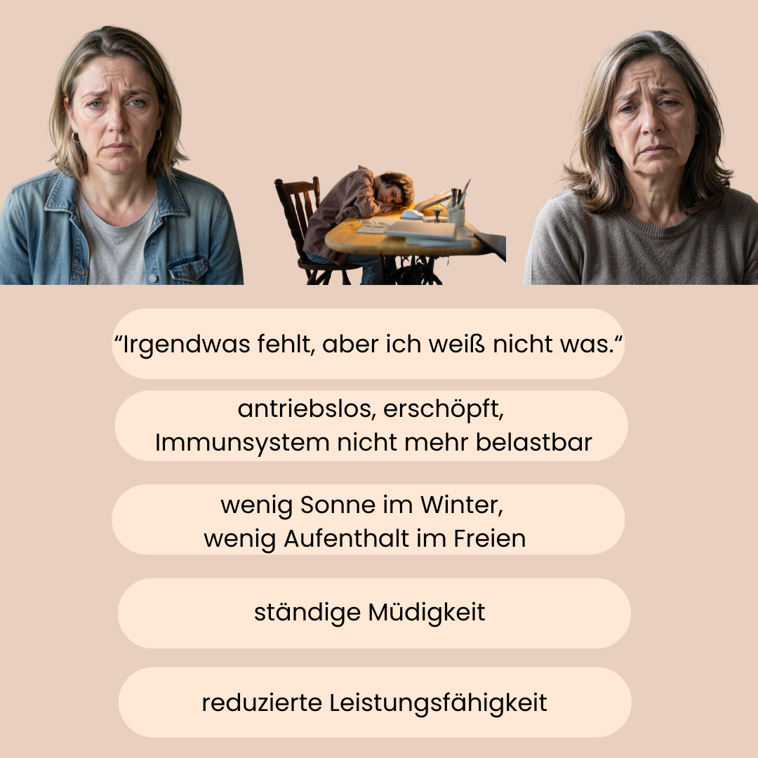 Frauen, die sehr erschöpft und antriebslos aussehen und unter ständiger Müdigkeit leiden. 